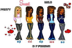 Carly, Darly, Me, Melissa, and Nisha